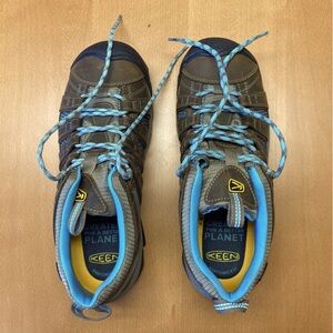 Keen 1011523 Women’s VOYAGEUR Hiking/Trail Shoes brown/lt. blue Sz 10.5